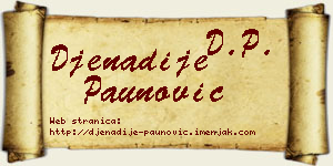 Đenadije Paunović vizit kartica